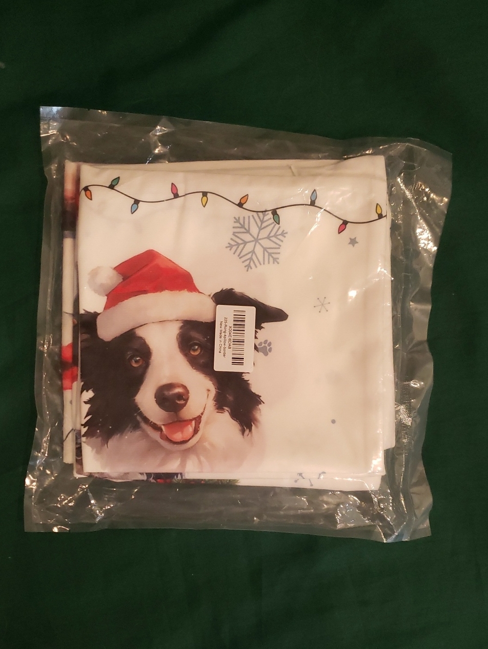 Four NEW Christmas Pillow Covers - All different Border Collie Designs